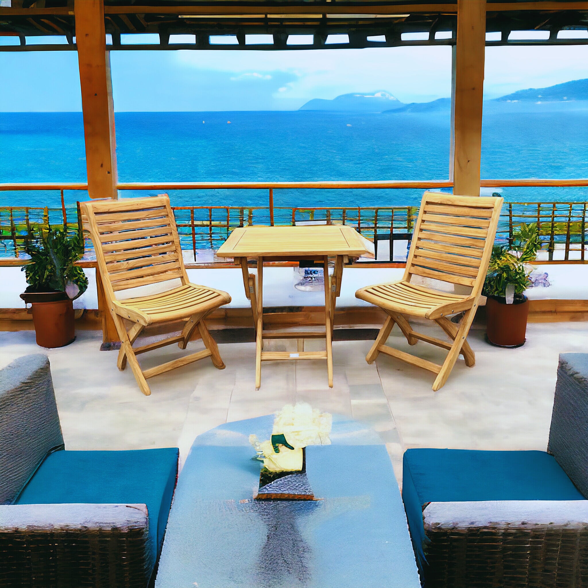 The Kakahiaka Set w/ Square Folding Table (6627496460417)