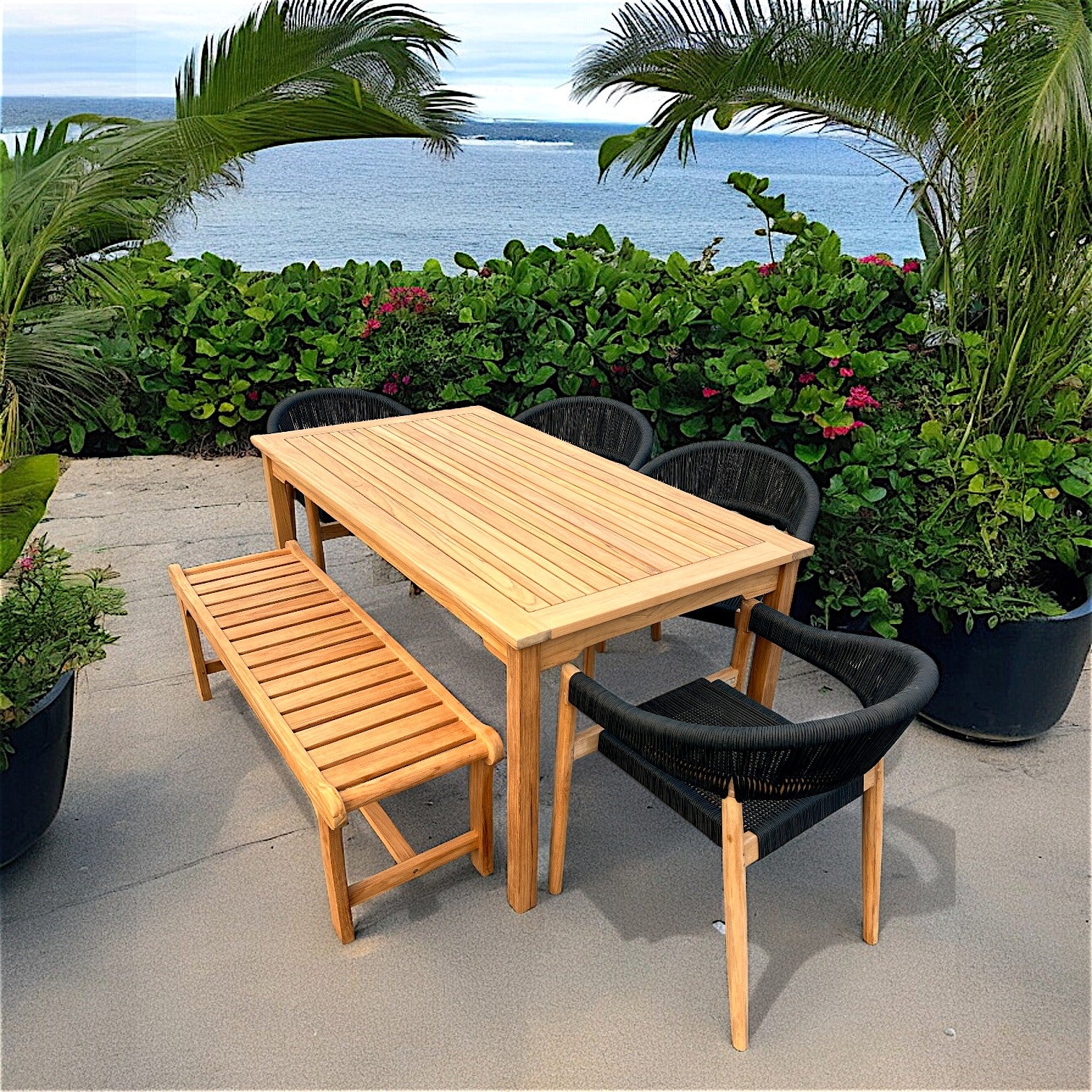 HLT084C - Anna Teak Dining Table (6668032049281)