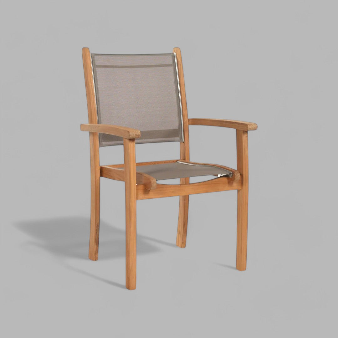 HLAC671 - Pearl Teak Arm Chair (6601942204545)