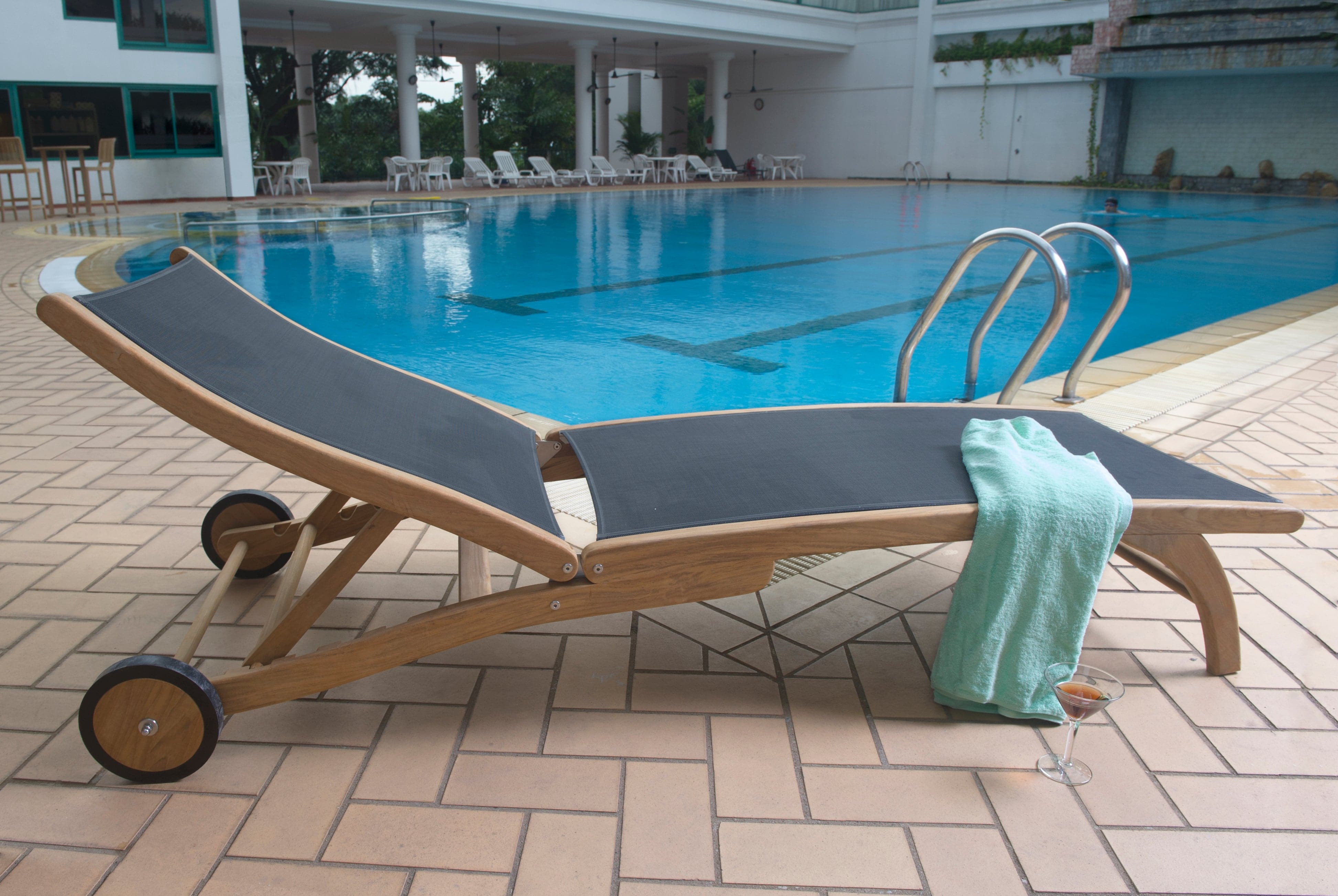HLSL677-FRAME - Pearl Teak Sunlounger (Frame) (6895418474625)