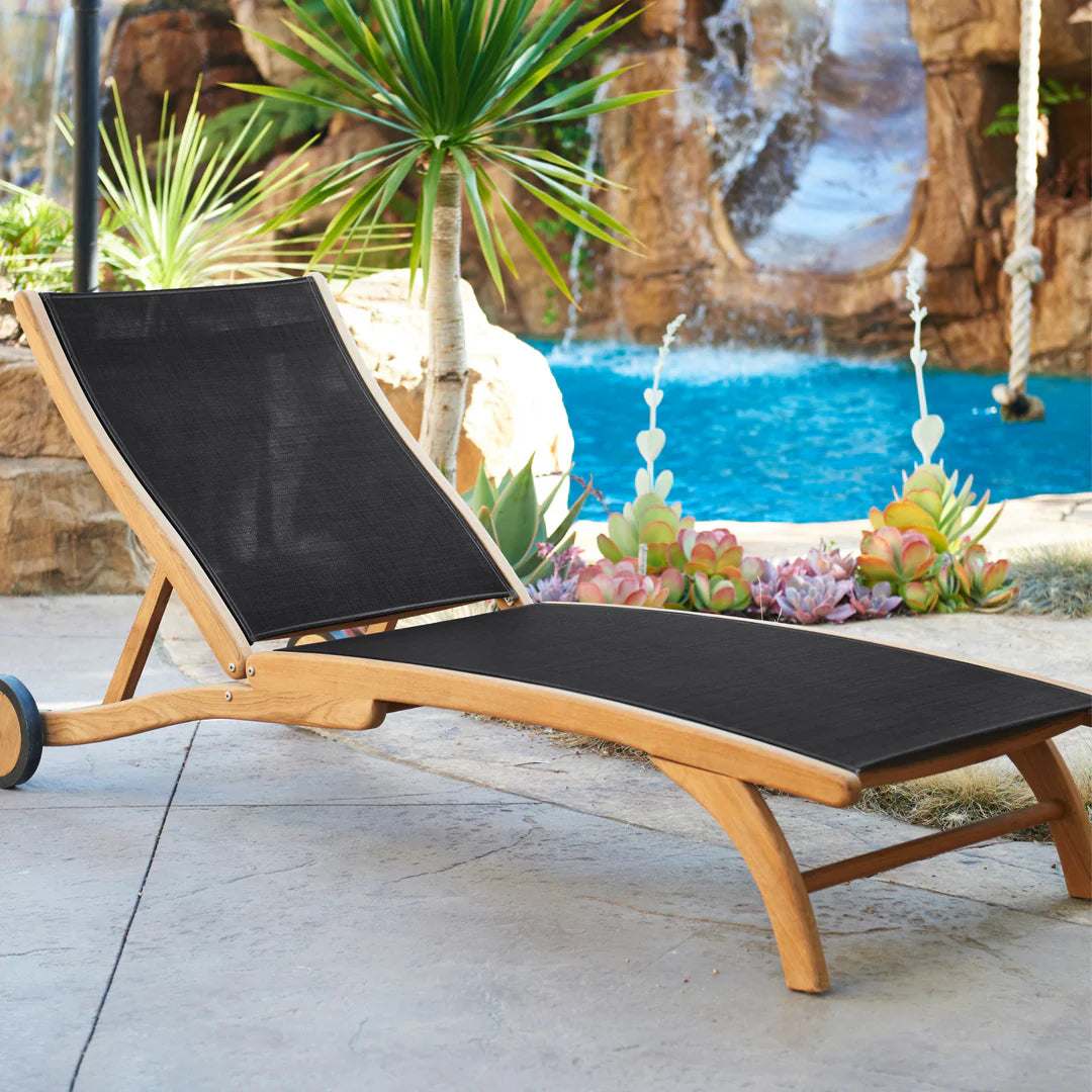 HLSL677-FRAME - Pearl Teak Sunlounger (Frame) (6895418474625)