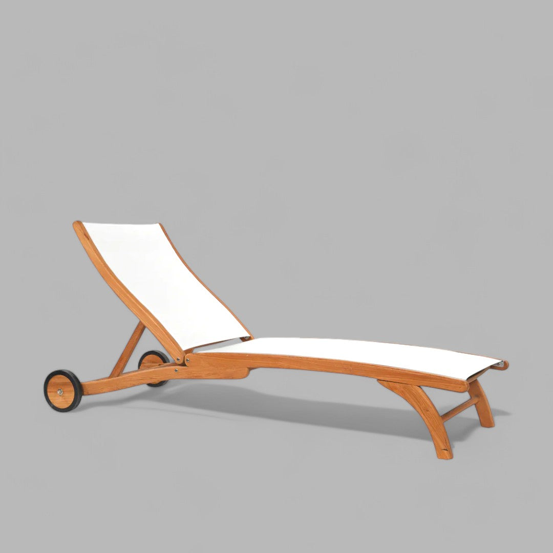 HLSL677-FRAME - Pearl Teak Sunlounger (Frame) (6895418474625)