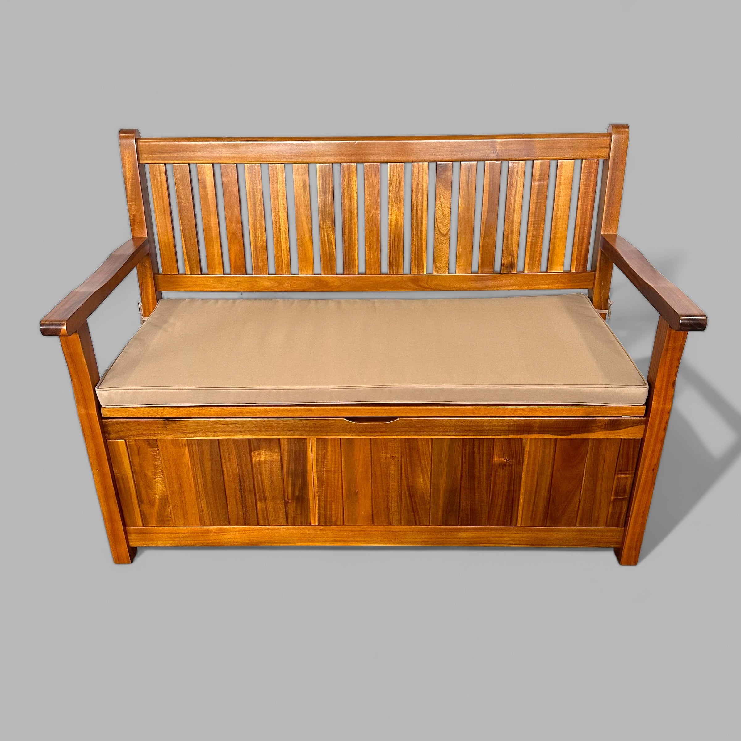 B005P - Kalihi Storage Bench in Polyurethane Finish w/ Cushion (6773225357441)