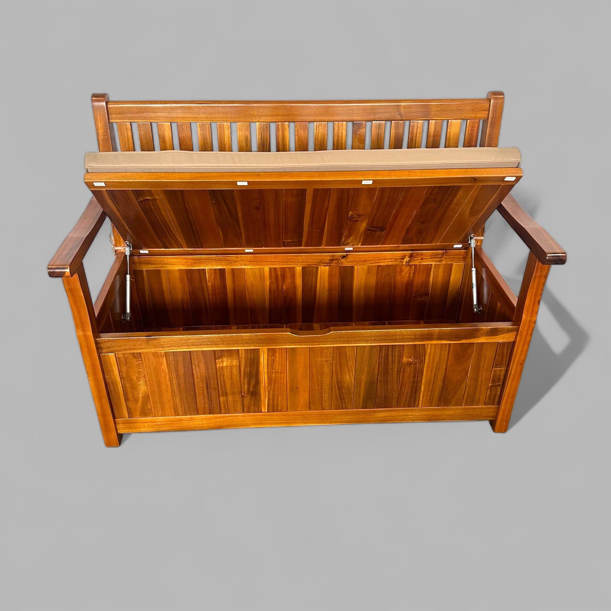 B005P - Kalihi Storage Bench in Polyurethane Finish w/ Cushion (6773225357441)