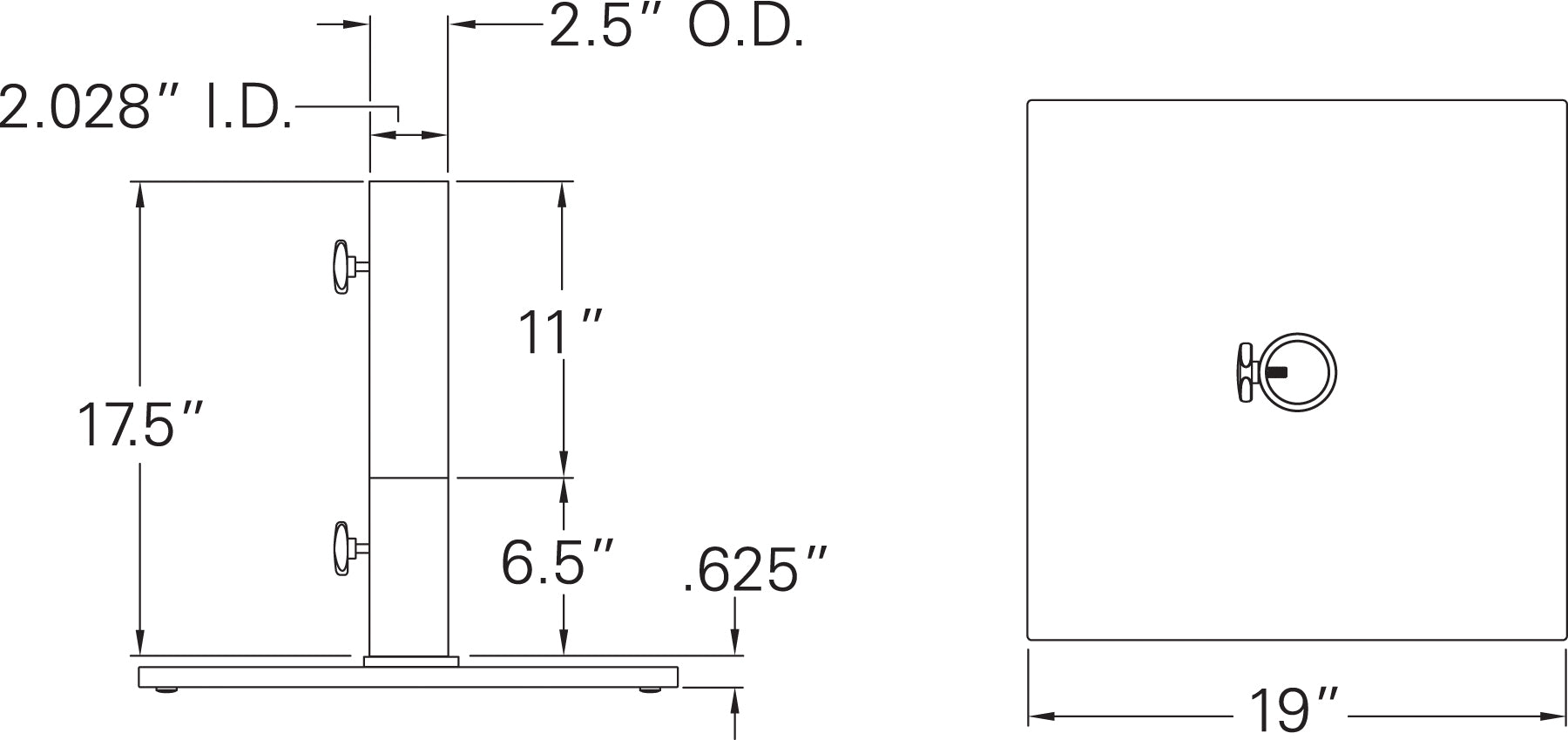 Umbrella Steel Base - 70 lbs (6791924744321)