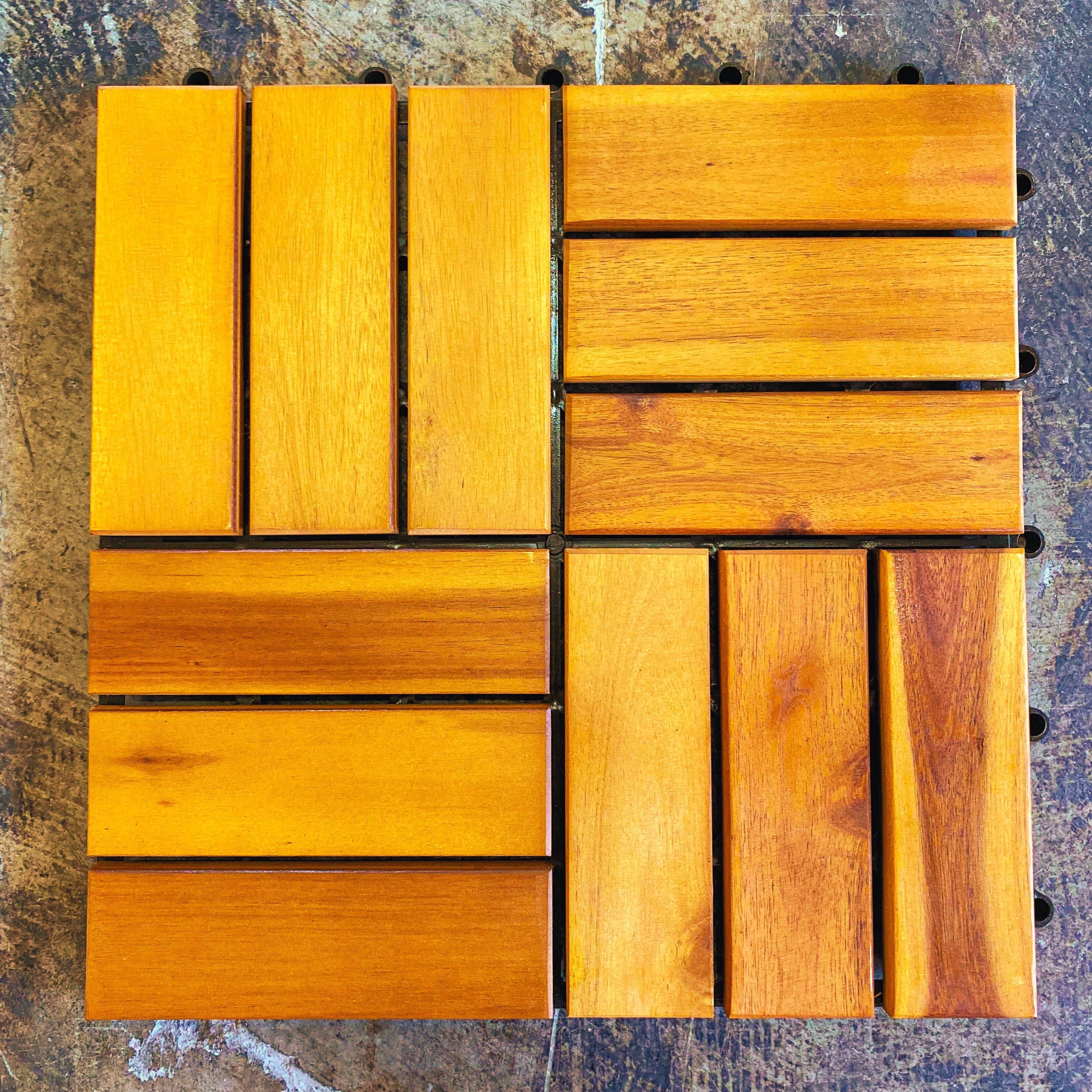 Acacia Deck Tiles (Box of 10 Tiles) (6627296313473)