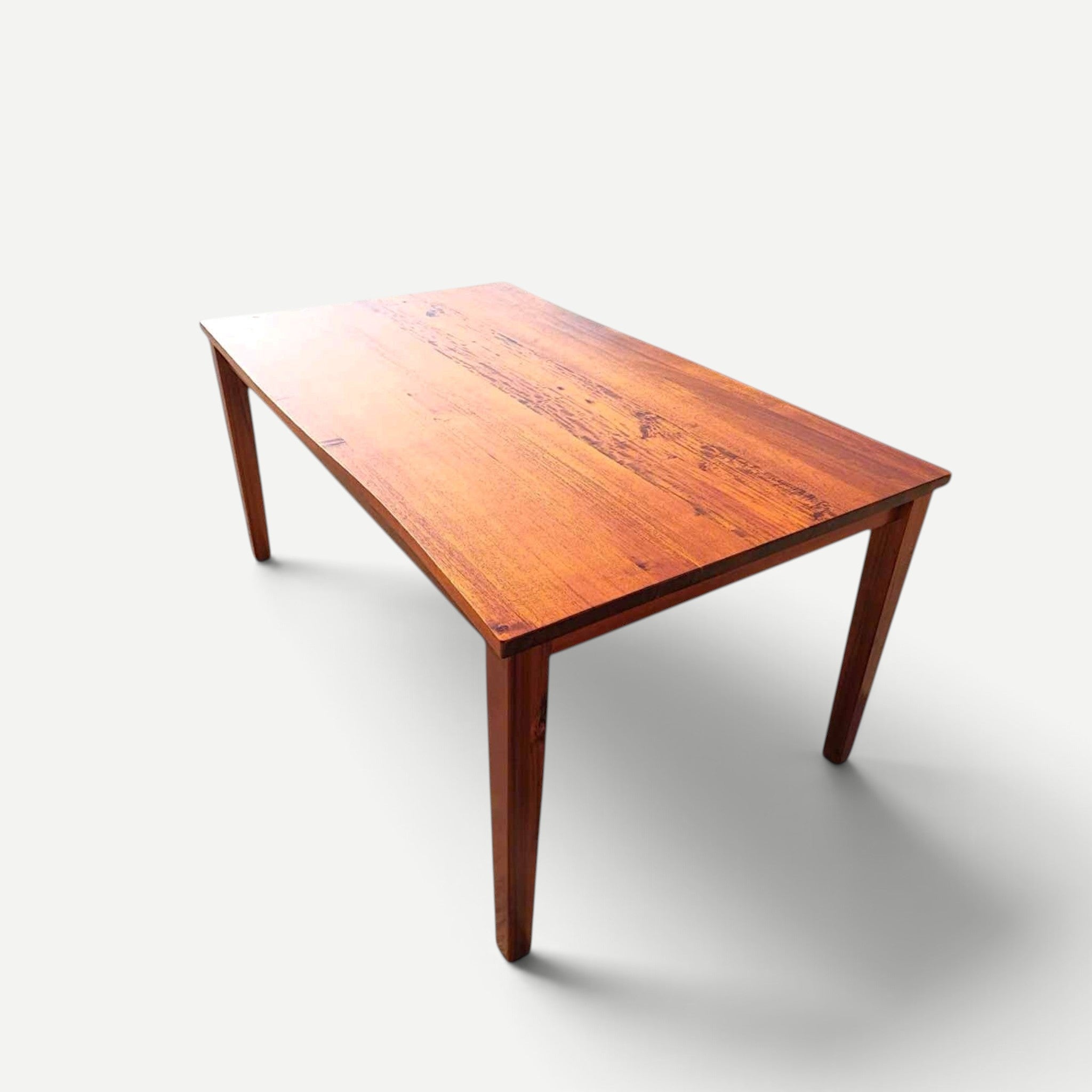 Hawaiian Discovery Furniture Molokai 6-seater dining table in natural acacia wood with a rustic live edge design