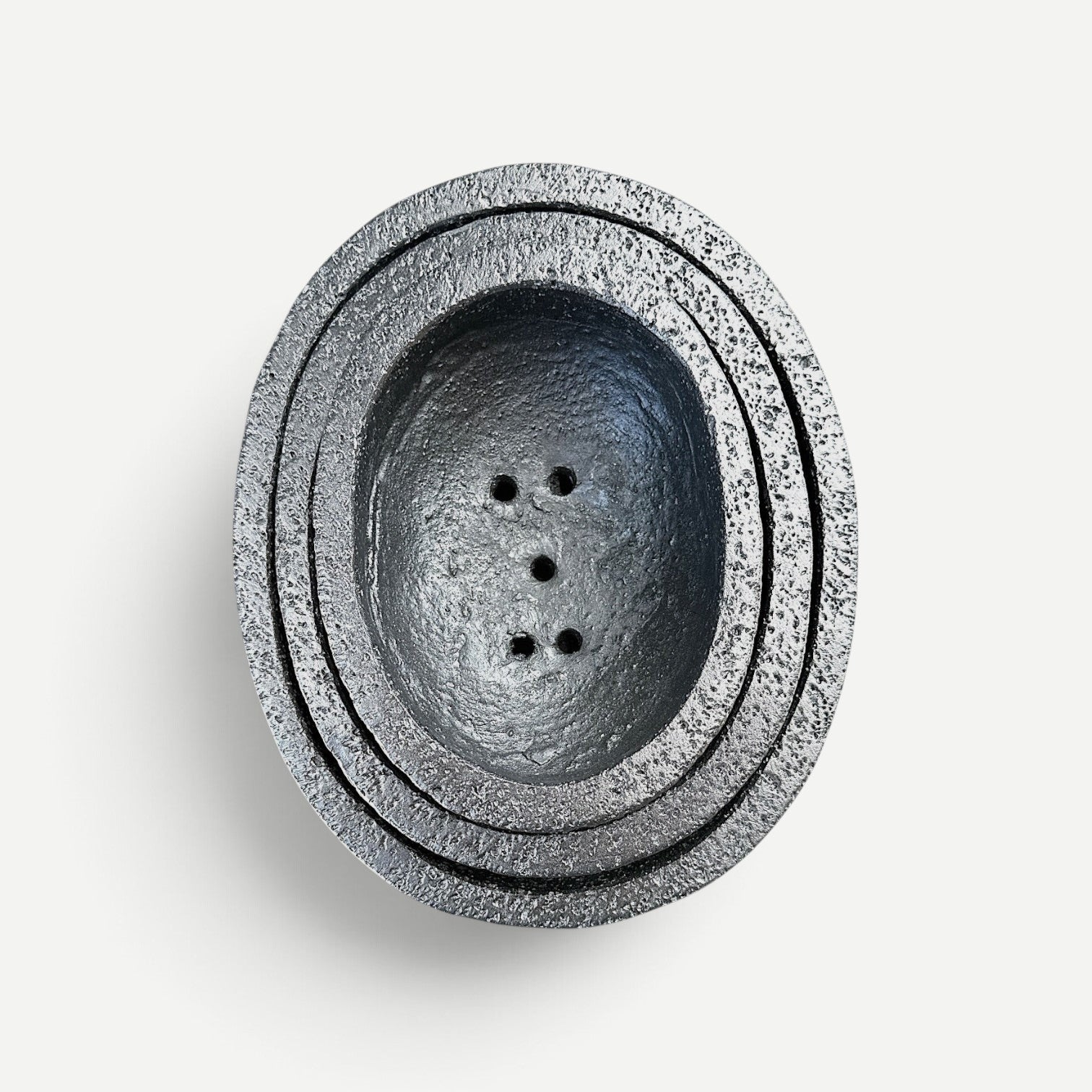 Hawaiian Discovery Furniture Kumo oval bonsai planters in grey lightweight concrete with drainage holes