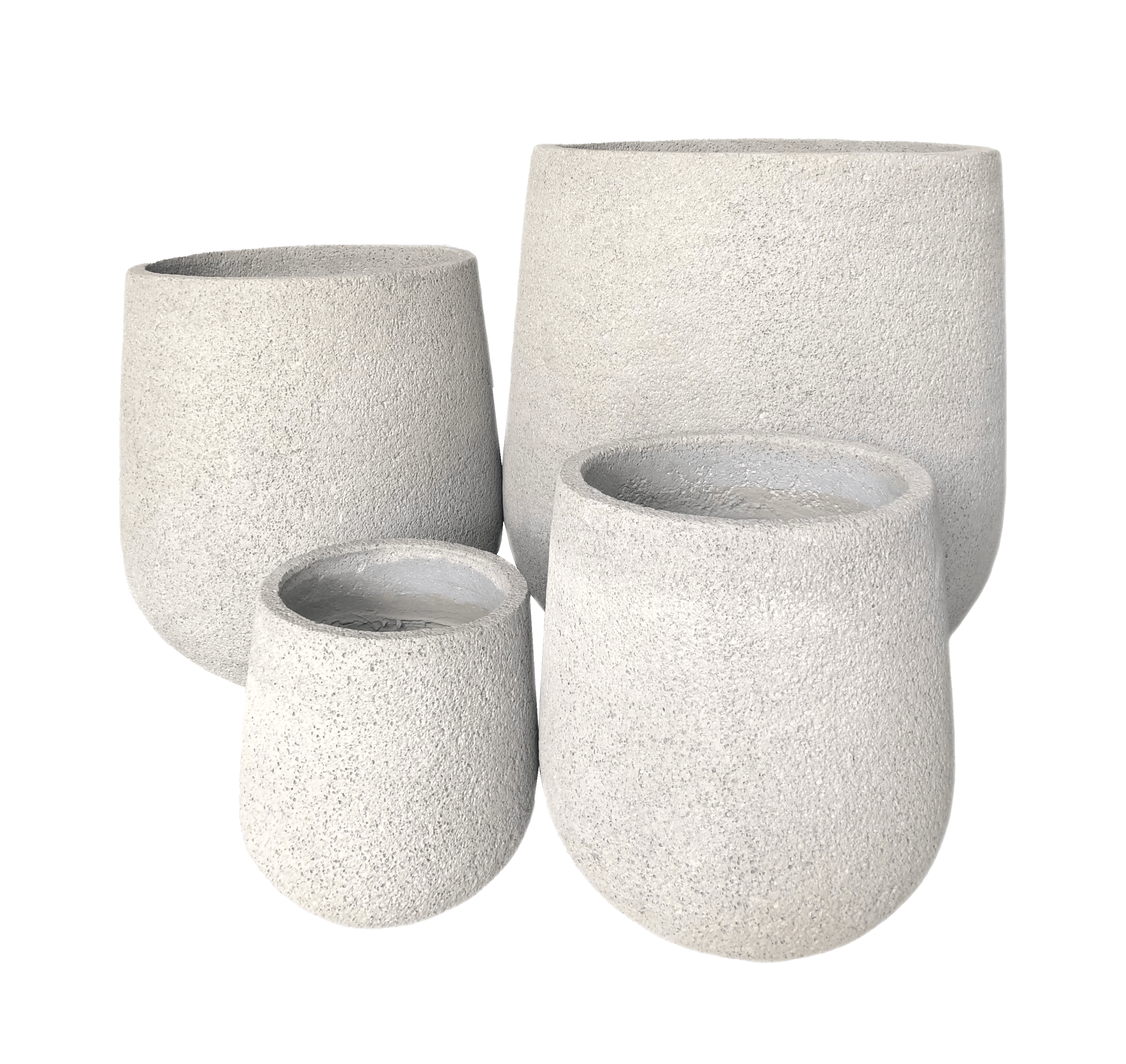 VT133ABCD - FOAM LITE & CONCRETE POT Pots & Planters Viet Tin Pots XL Grey Styrofoam & Concrete
