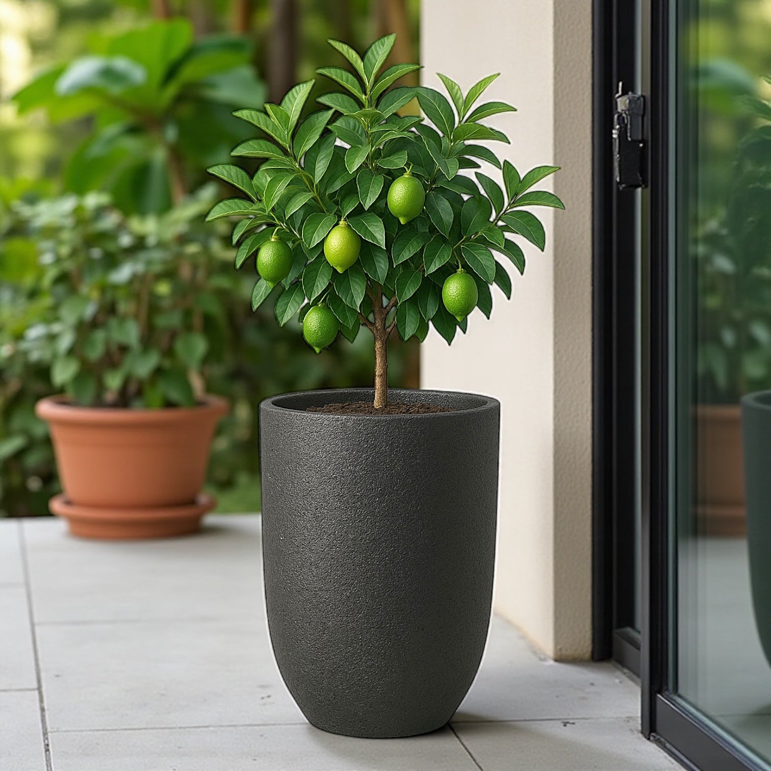 big pot for outdoor plants TRIBECA FOAM LITE & CONCRETE PLANTER – Hawaiian Discovery Furniture