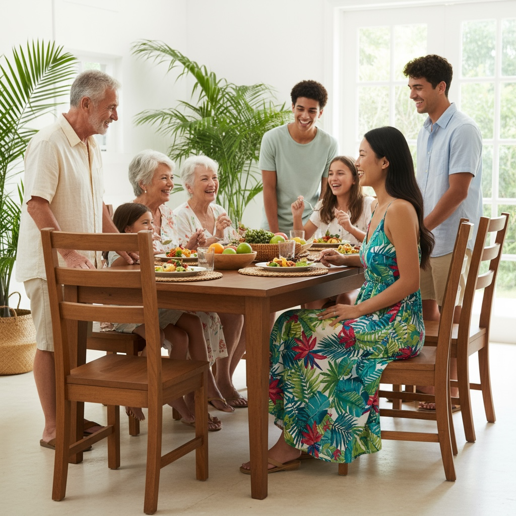 Molokai Dining Set – Hawaiian Discovery Furniture
