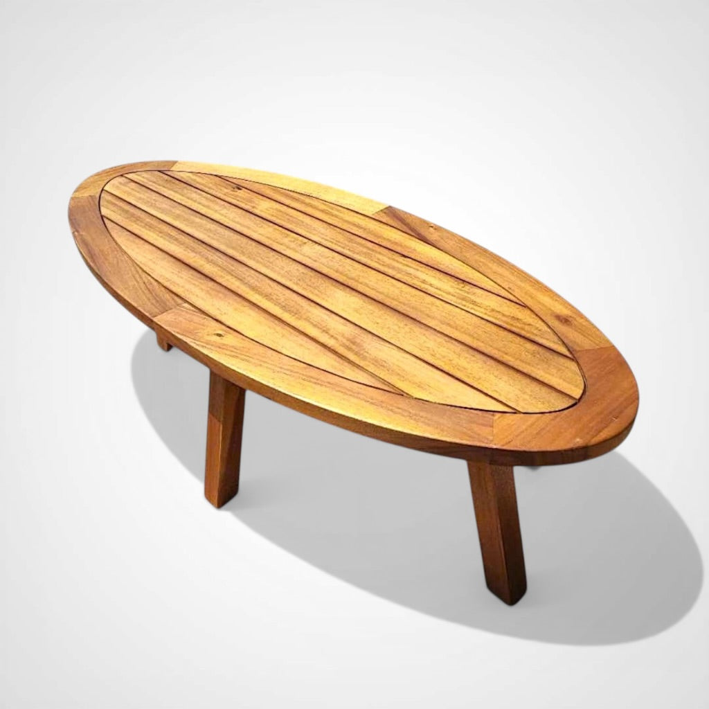 Teak Corvetty Coffee Table（コーヒー/ローテーブル） NALU COFFEE TABLE | Sustainable Acacia Wood – Hawaiian Discovery