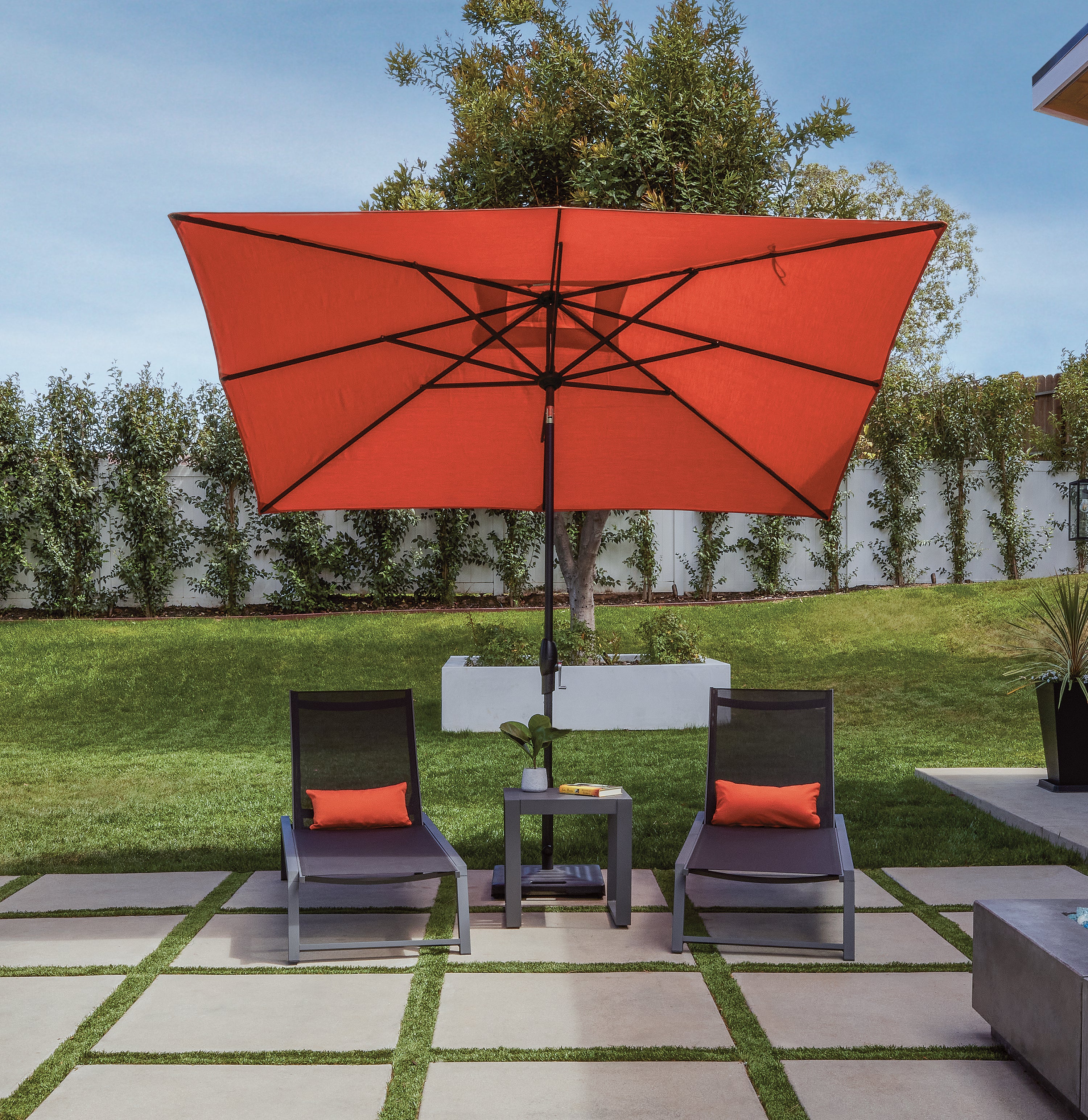 8' X 10 Market Umbrella with Auto Tilt – Hawaiian Discovery Furniture